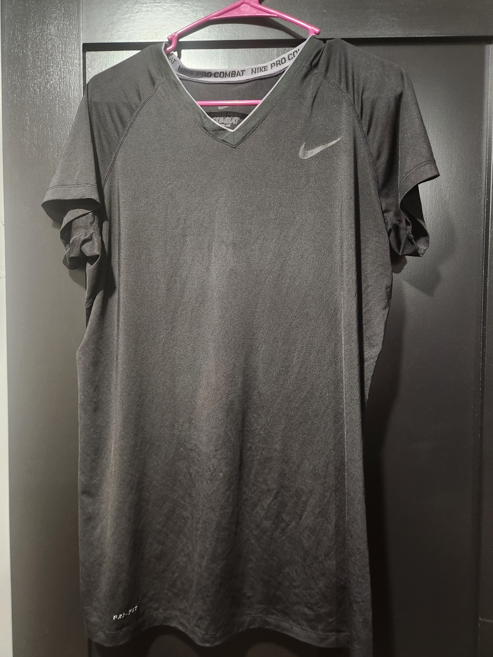 Nike Women’s Black Short-Sleeve Dri-FIT V-Neck Tee